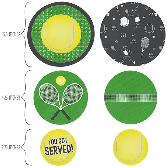 Big Dot of Happiness You Got Served - Tennis - Baby Shower or Tennis Ball Birthday Party Giant Circle Confetti - Party D&eacute;cor - Large Confetti 27 Count {3}