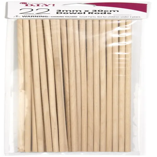 CousinDIY Dowel Rod .125"X12" 22/Pkg-Natural {1}