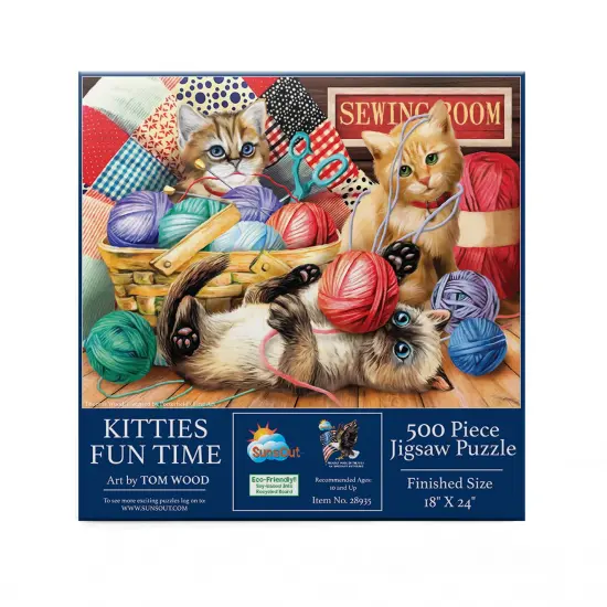 Sunsout Kitties Fun Time 500 pc Jigsaw Puzzle 28935 {4}