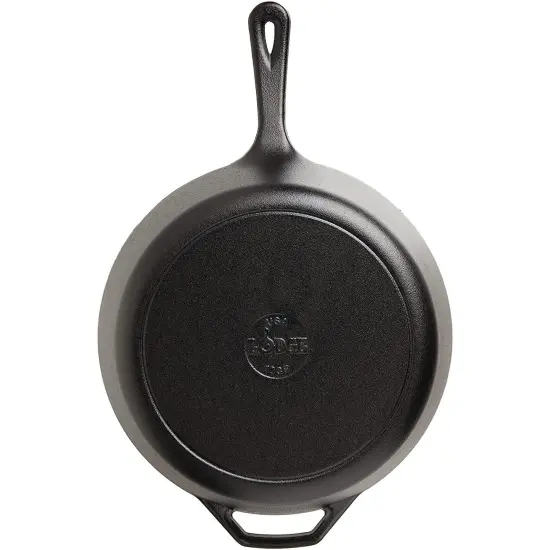 Lodge Pre-Seasoned Cast Deep Skillet with Iron Cover and Assist Handle, 5 Quart, Black {6}