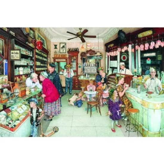 Sunsout Soda Fountain 1000 pc Jigsaw Puzzle 44274 {1}