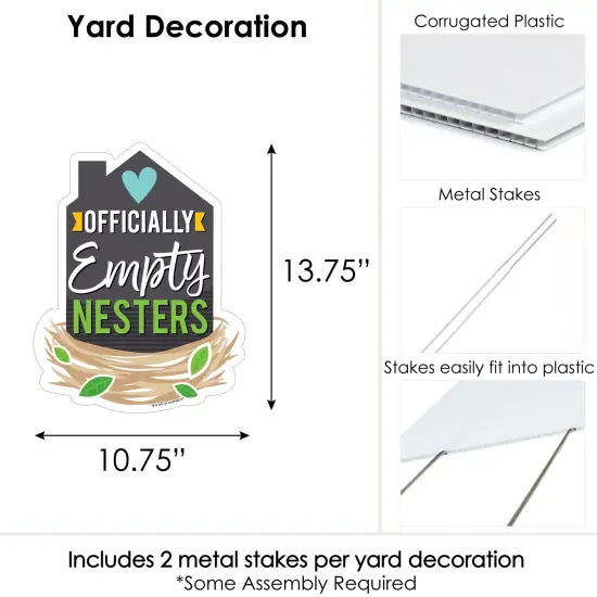 Big Dot of Happiness Empty Nesters - Outdoor Lawn Sign - Empty Nest Party Yard Sign - 1 Piece {7}