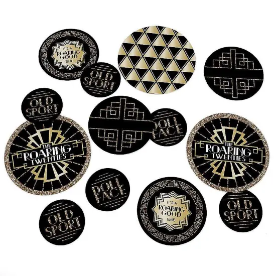 Big Dot of Happiness Roaring 20's - 1920s Art Deco Jazz Party Giant Circle Confetti - Large Confetti 27 Count {1}