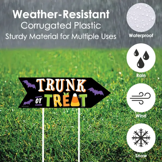 Big Dot of Happiness Trunk or Treat - Arrow Halloween Car Parade Party Direction Signs - Double Sided Outdoor Yard Signs - Set of 6 {4}