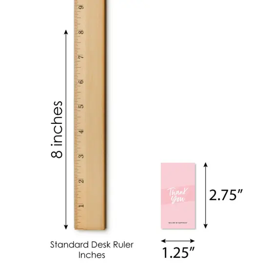 Big Dot of Happiness Pink Elegantly Simple - Mini Candy Bar Wrapper Stickers Party Small Favors 40 Ct {6}