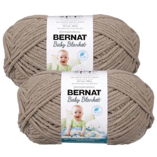 (Pack of 2) Bernat Baby Blanket Big Ball Yarn-Baby Sand {1}