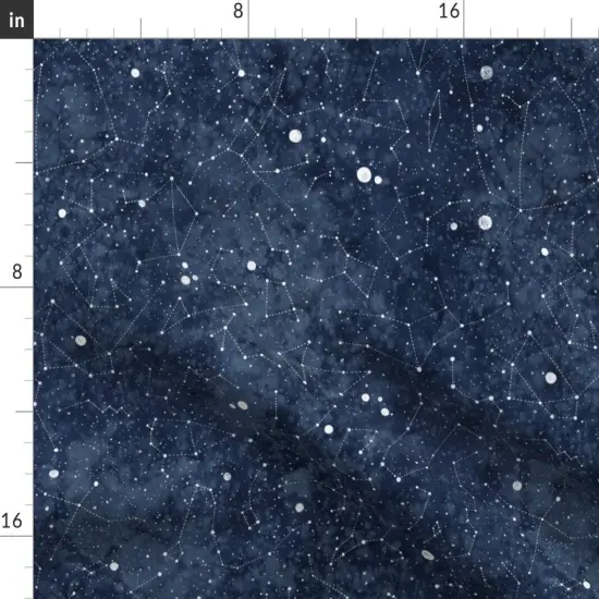 Various Fabrics by the Yard or Fat Quarter Night Sky Star Constellations Celestial Astronomy Astrology Custom Printed Fabric by Spoonflower {2}