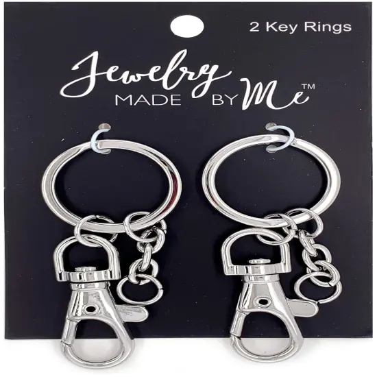 Jewelry Made By Me Key Ring 2/Pkg-Silver {1}