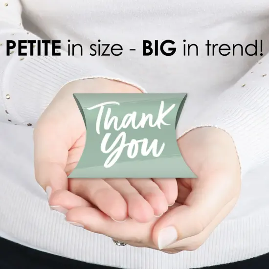 Big Dot of Happiness Sage Green Elegantly Simple - Favor Gift Boxes - Guest Party Favors Petite Pillow Boxes - Set of 20 {4}