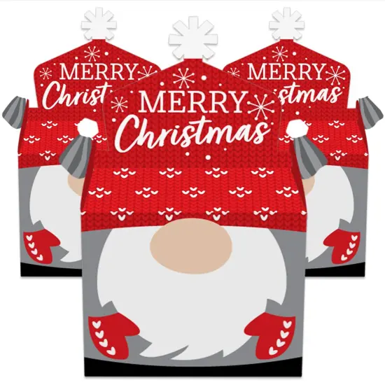 Big Dot of Happiness Christmas Gnomes - Treat Box Party Favors - Holiday Party Goodie Gable Boxes - Set of 12 {3}