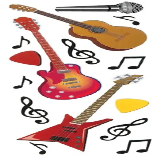 Jolee's Boutique Dimensional Stickers - Guitars & Music Notes, 15pcs {3}