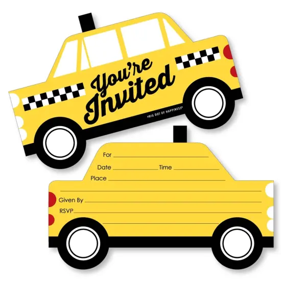 Big Dot of Happiness NYC Cityscape - Shaped Fill-In Invitations - New York City Party Invitation Cards with Envelopes - Set of 12 {1}