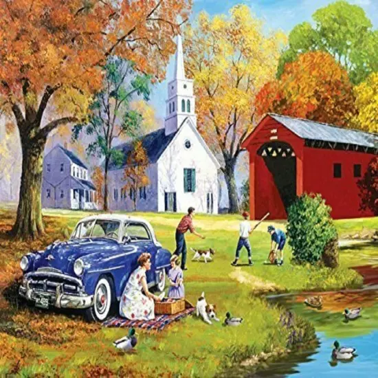 Sunsout Family Time by the River 300 pc Jigsaw Puzzle 13735 {1}