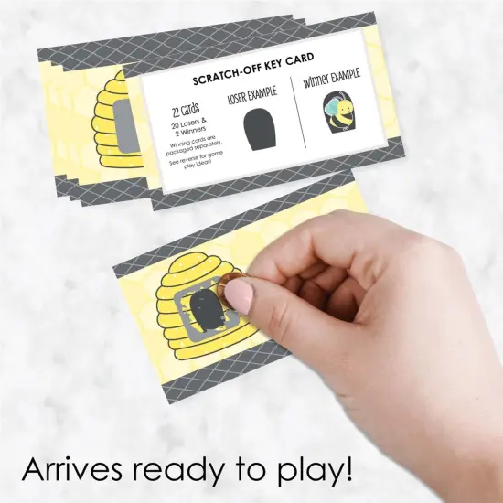 Big Dot of Happiness Honey Bee - Baby Shower or Birthday Party Game Scratch Off Cards - 22 Count {3}
