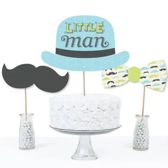 Big Dot of Happiness Dashing Little Man Mustache Party - Baby Shower or Birthday Party Centerpiece Sticks - Table Toppers - Set of 15 {4}