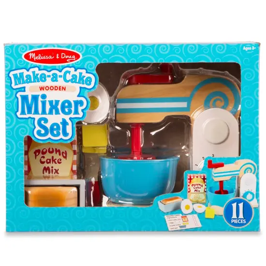 Wooden Make-a-Cake Mixer Set {2}