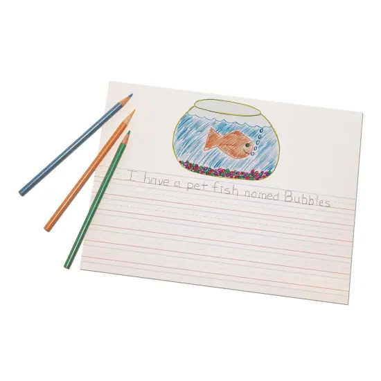 Multi-Program Picture Story Paper, 1/2" Ruled, White, 12" x 9", 500 Sheets Per Pack, 2 Packs {2}