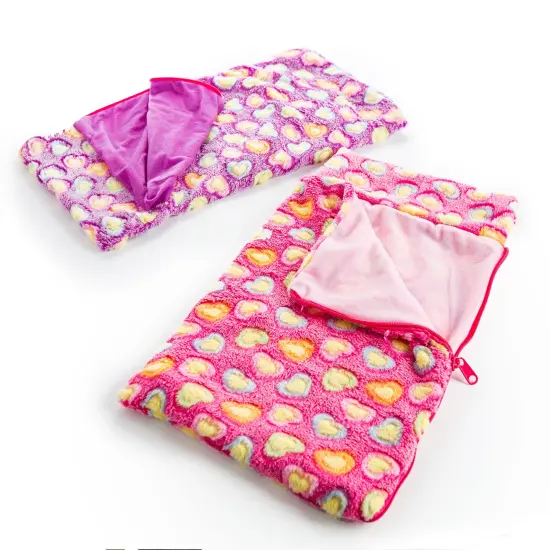 The Queen's Treasures Set of Two Pink & Purple 18 Inch Doll Sleeping Bags {4}