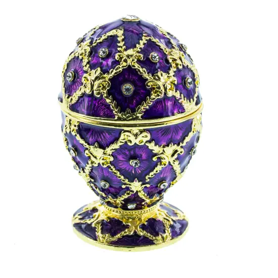 Purple Trellis Royal Inspired Easter Egg 2.5 Inches {1}