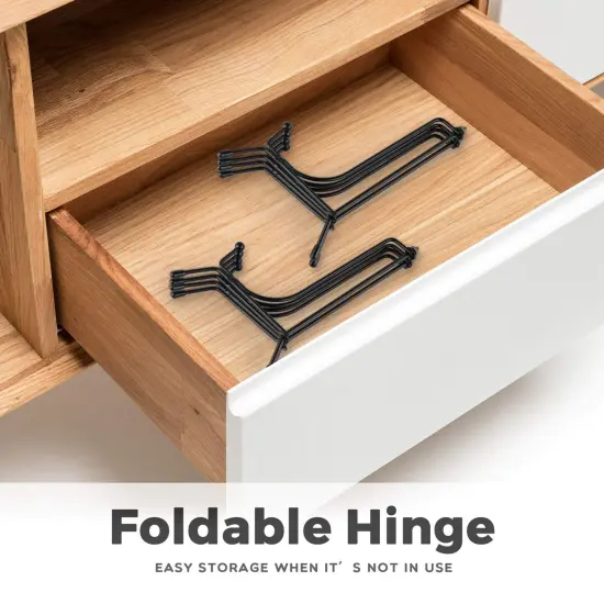 Mocoosy 4 Pack Improved Anti-Slip Plate Stands for Display, 6 Inch Plate Holder Display Stand, Picture Frame Holder Stand, Black Iron Easel Stands for Photo, Decorative Plate and Tabletop Arts {5}