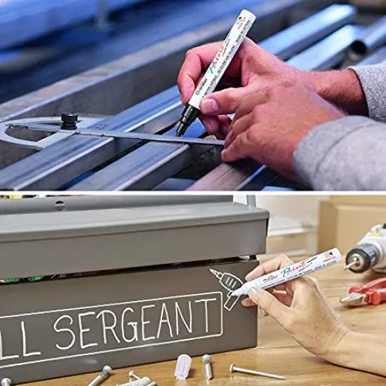 5 Colors - Waterproof Oil Based Marker Pens, Medium Tip, Quick Dry and Permanent Paint Pens Works on Rock, Wood, Fabric, Plastic, Glass, Mugs, Stone Painting, Metal {4}