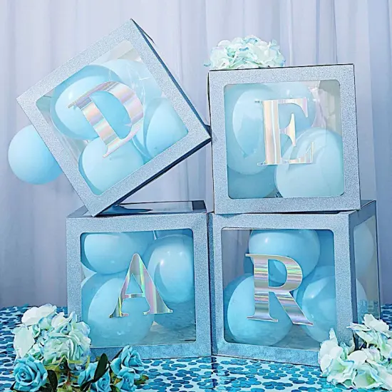 2 pcs 12" Transparent Balloon Boxes Brown {6}