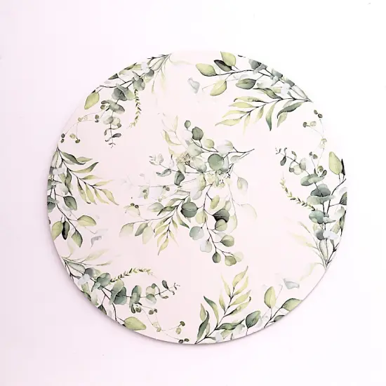 Floral Disposable Paper Charger Plates: Party Decor Gold {3}