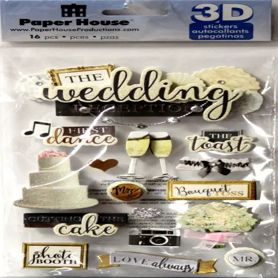 Paper House The Wedding Reception Dimensional Stickers {1}