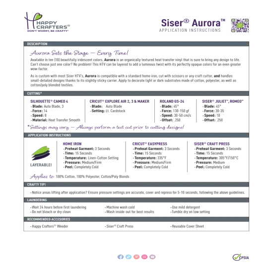 Siser&reg; Aurora&reg; 11.8" x 24" Sheet Light Green {7}