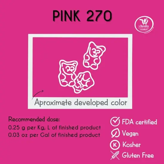 Deiman&reg; Artificial Food Color Pink 270 3.5 oz {3}
