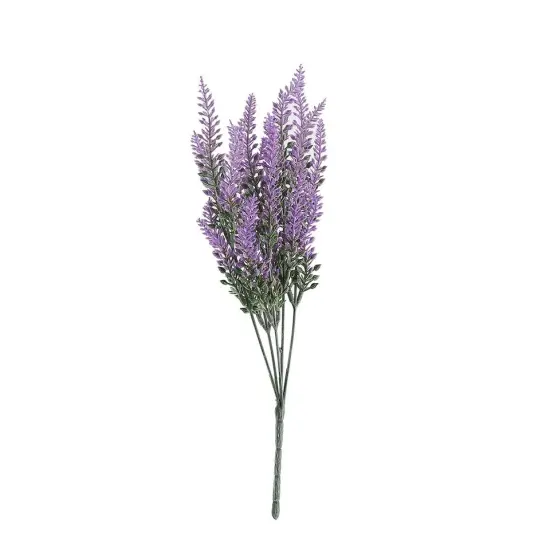 4 Bushes 14-Inch tall Lavender Flowers Artificial Faux Sprays Stems Centerpieces {1}