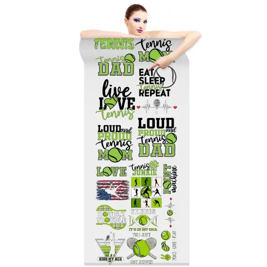 Tennis Love Direct-to-Film Transfer Gang Sheets - 22x60 {2}