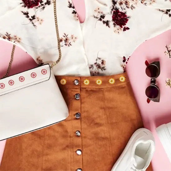 200 Pieces 14mm Flower Shape Claw Cup Sew on Rhinestone Button, Crystal Glass Buttons for Jewelry Making, Clothes, Furniture, Earring, Garment Apparel and DIY Accessories Decoration {3}