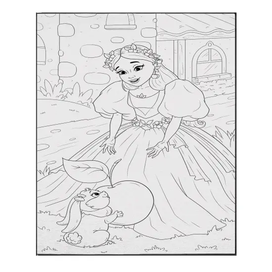 Princess Coloring Rug Washable Markers Easter Gift Set Wedding Kid's Activities Princess Party Gift Birthday Party Fun Coloring Poster Pages {2}