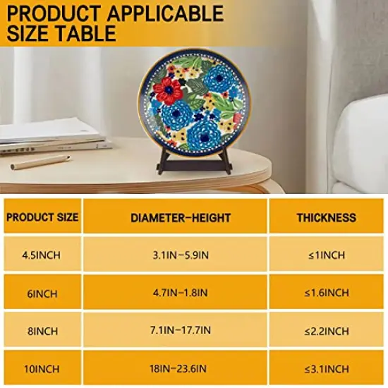 2 Pack 8 Inch Display Stand, COLOOFO Wooden Easel Stand Plate Stands for Display Decorative Picture Frame Stand, Easel Display Stand,Book Display Stand, Plate Holder Display Stand {2}