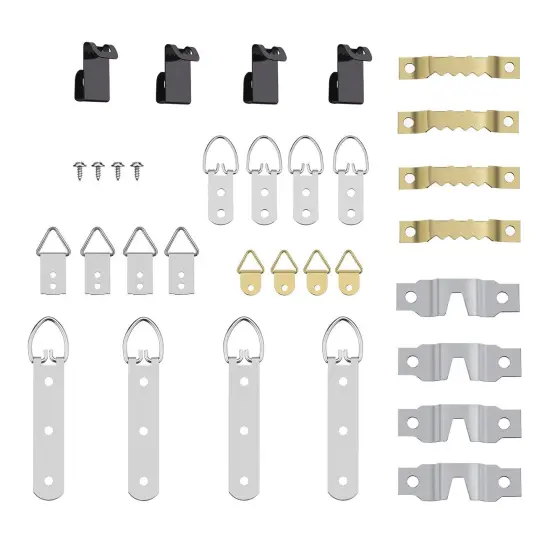 Shappy 68 Pieces Photo Frame Hanging Hooks Kit Picture Frame Hooks Frame Picture Hanger Kit for Home Office Photo Picture Painting Hanging, Assorted {2}