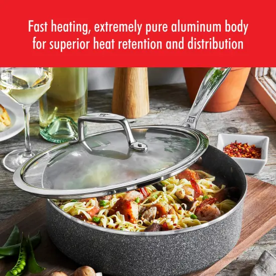 ZWILLING Vitale 3-qt Aluminum Nonstick Saute Pan with Lid {4}