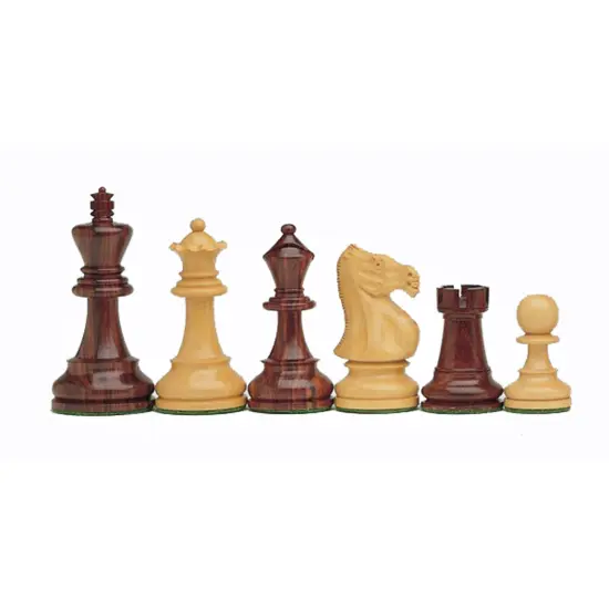 WE Games Weighted English Staunton Chess Set, Walnut Sycamore Board 19.75 in., 3.5 in. King {3}