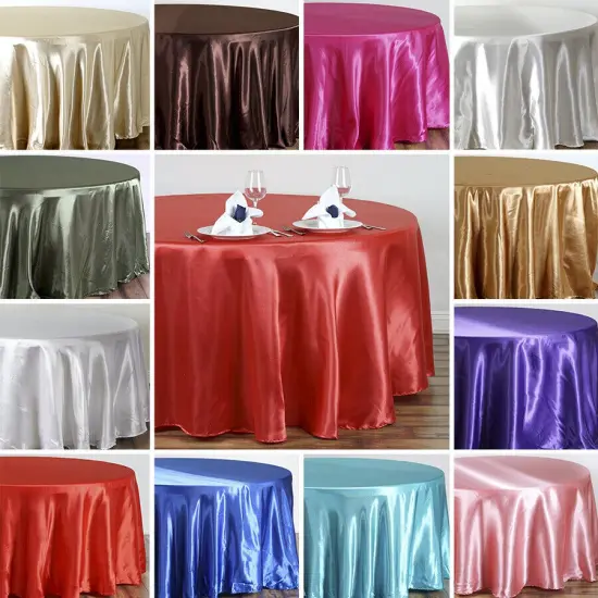 120-Inch ROUND SATIN TABLECLOTH {2}