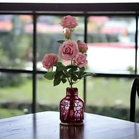 27-Inch Mauve Pink Rose Spray - Set of 12, Lifelike Silk Roses for Elegant Home D&eacute;cor & Floral Arrangements - Timeless Beauty, Floral Home by Artificial Flowers {3}