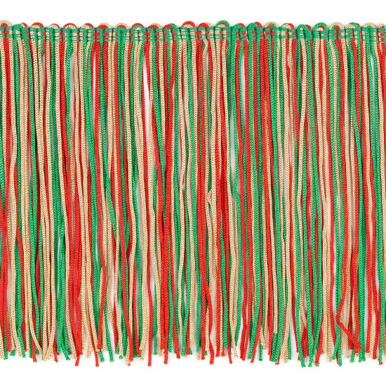 10 Yards of 6" Multicolor Chainette Fringe Trim | 10 yard cut Christmas Multi {1}