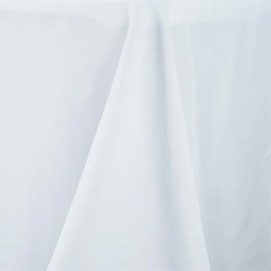 White Premium Polyester Tablecloth: 90x156-Inch for Catering {3}