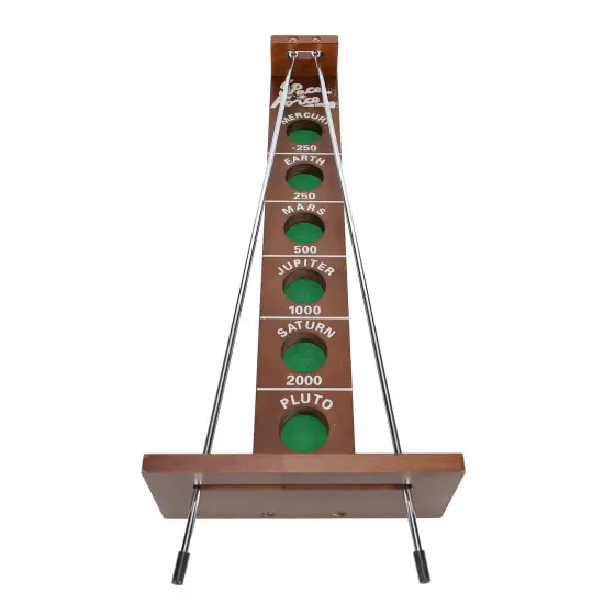 WE Games Shoot The Moon - a Classic 1940's Nostalgia Game - Solid Walnut Wood Stain - 18 inches {2}