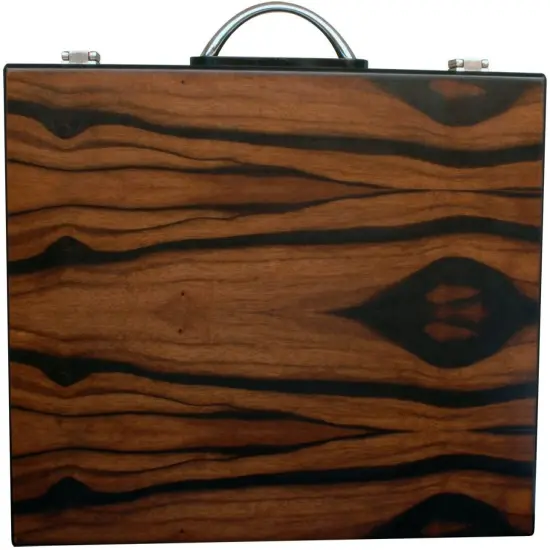 WE Games Black Zebra Wood Backgammon Set -15 in. {4}