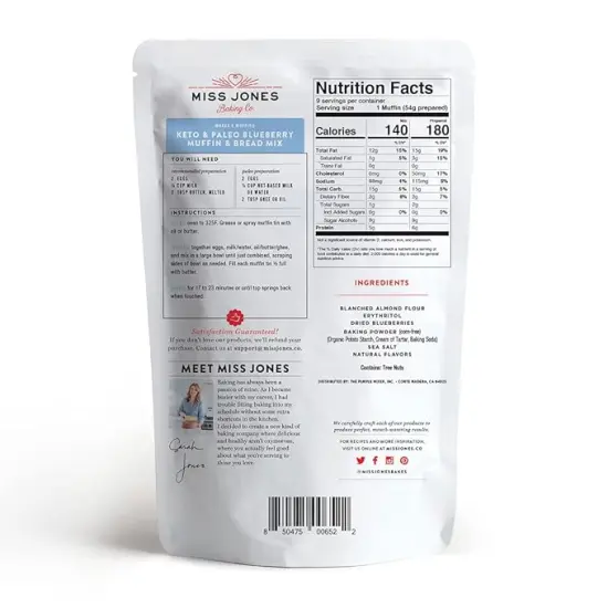 Miss Jones Baking&reg; Keto Blueberry Muffin Mix {7}
