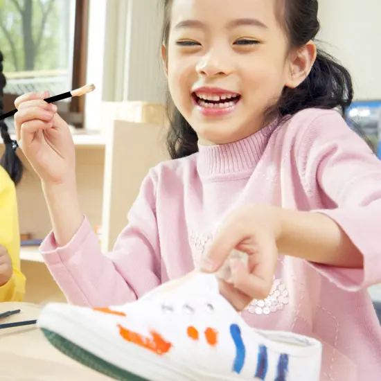 Colorful Fabric Paint Set for Clothes 12 Colors - Permanent Textile Paint Puffy Paint Kit for Shoes, Canvas - Non-Toxic Slick Painting Set for Adults, Beginner & Artists {5}