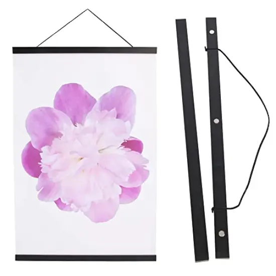 Aynoo Magnetic Poster Hanger Frame 12x18 12x16 12x24 Poster Frame 12 Inch 1Pack Wide Magnetic Poster Hanger Frame Wooden Frame Hanger for Photo Pictures Canvas Posters Maps {1}