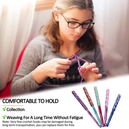 Large Size Warm Crochet Hooks for Crocheter, 6.5mm to 10mm Crochet Kit Crochet Hook Set Art Aluminum Soft Grip Crochet Needles for Crocheting, Comfort Knitting Hook Knitting & Crochet Supplies {4}