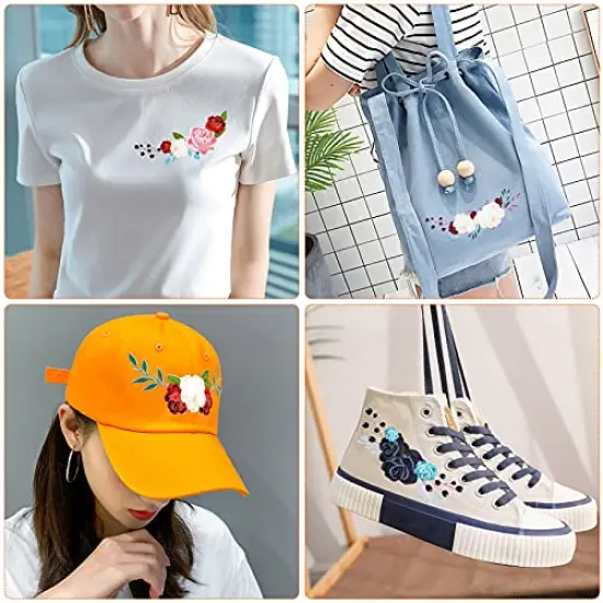 60 Pieces Flower Iron on Sticker Patch for Jackets, Heat Transfer Vinyl Patch Appliques for T-Shirt Jeans Backpacks Dress DIY Art Decoration {5}
