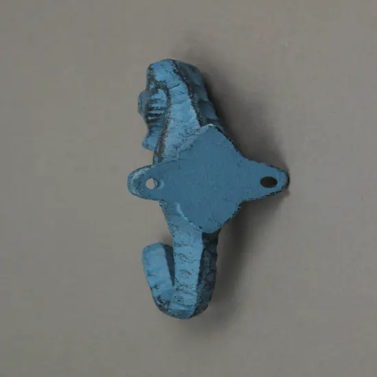 Set of 4 Cast Iron Seahorse Decorative Wall Hooks {4}